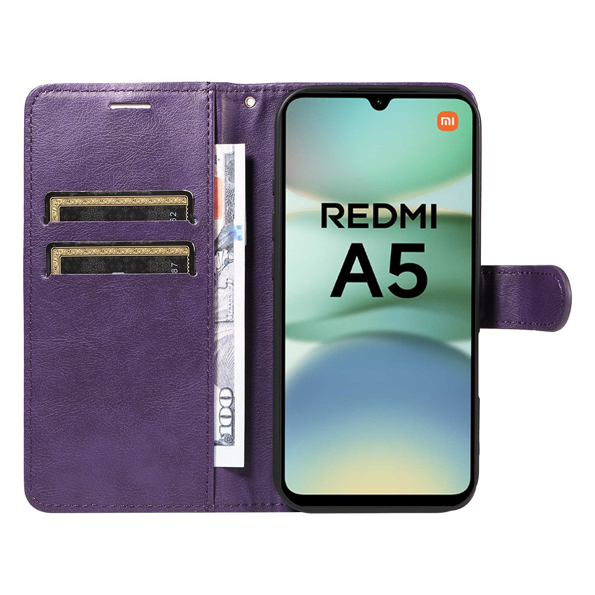 SKALO Xiaomi Redmi A5 4G PU Leather Wallet Case - More Colors_MGF Purple