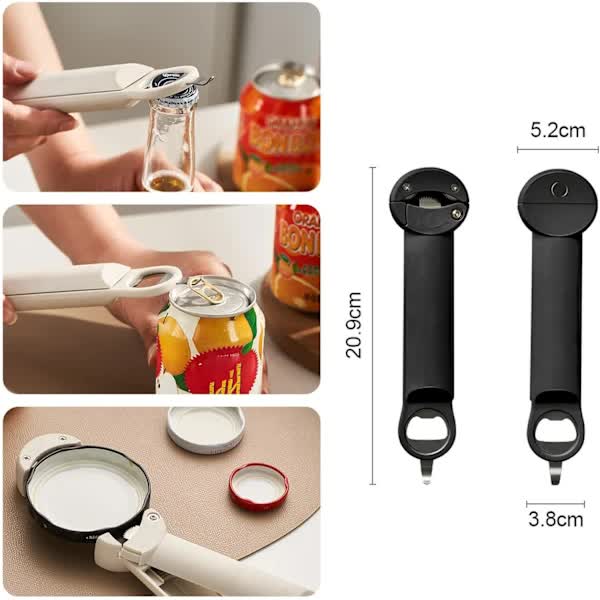 Multifunctional Telescopic Cap Opener - Adjustable Multifunctional Can Opener and Cap Holder for People with Weak Hands