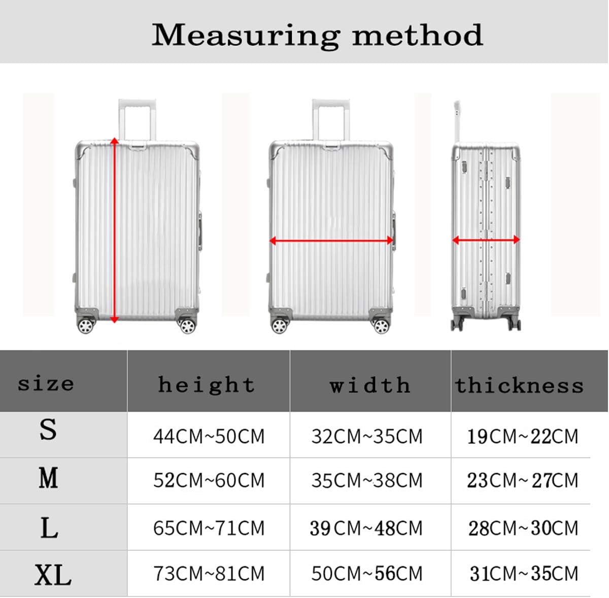 Suitcase Protective Bag Luggage Suitcase Cover Fits 18-32 Inch Suitcases Cat B Cat B XL