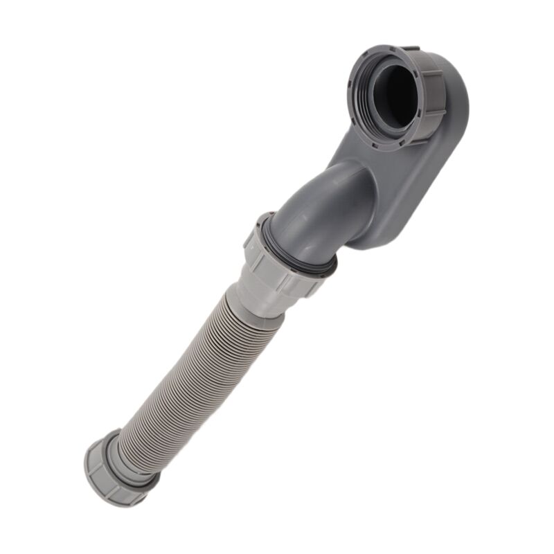 Low Profile 1 1/2 P Flexible P-Trap Bath Shower Drain Hose Flat Base Drain for