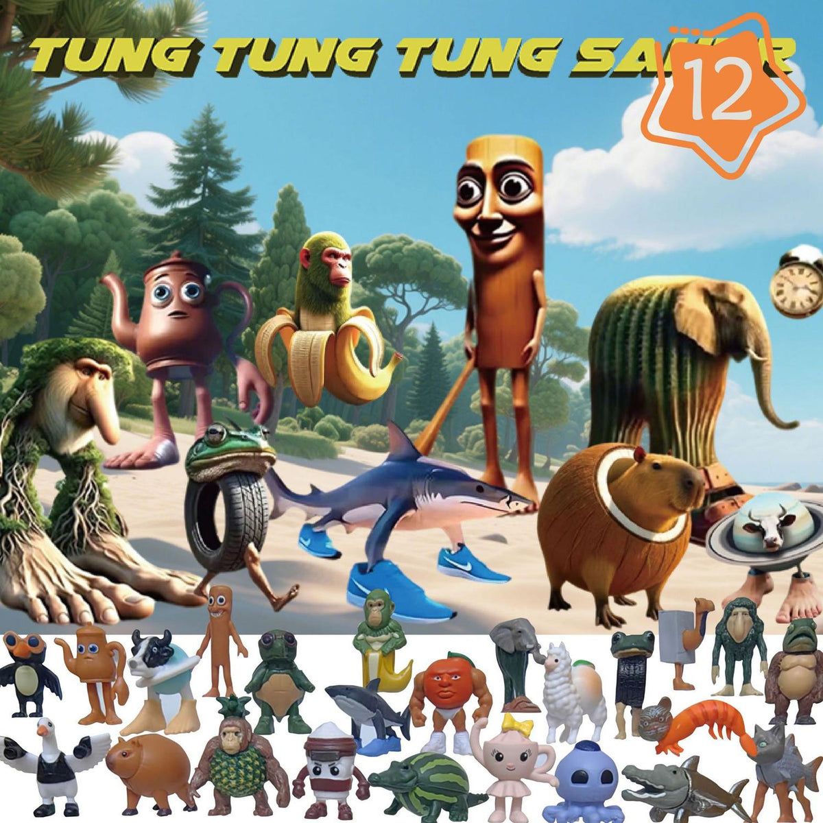 Brainrot Advent Calendar | 12 Days of Surprises | The Coolest Calendar of the Year | Full Brainrot FashionST-65-1