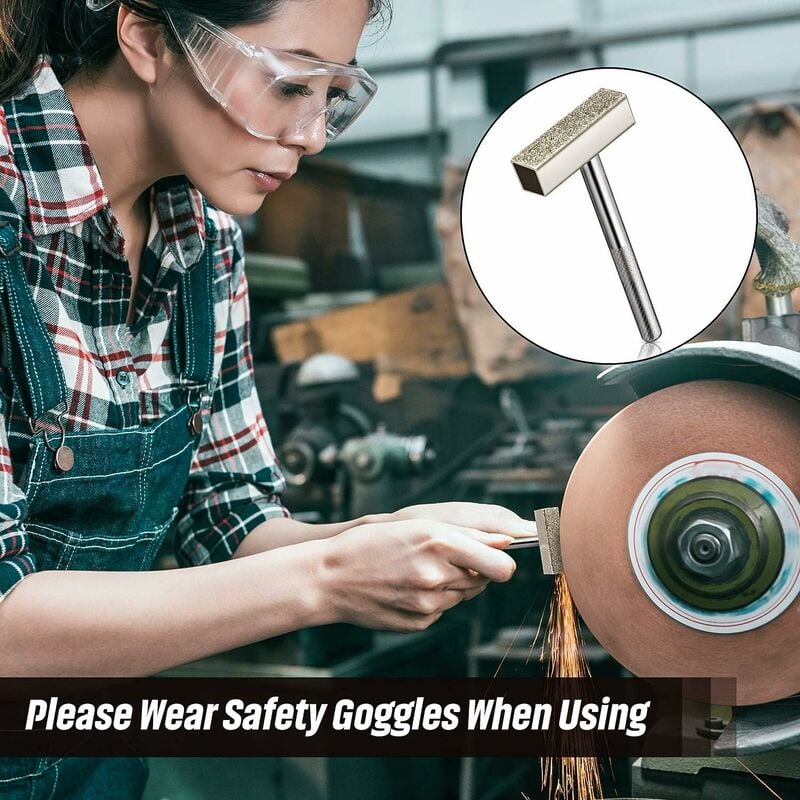 3pcs Diamond Grinding Wheel Sharpeners, Bench Grinding Wheel Sharpener Tool for Sharpening Deburring Wheels, Silver