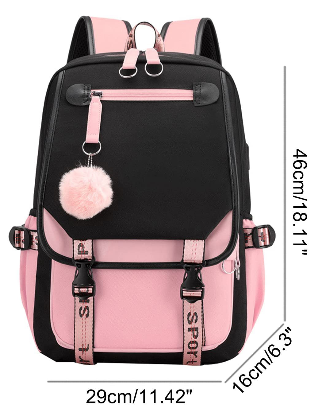 K-Pop Demon Hunters Anime School Backpack Cute Cartoon Bag for Students rosa_tfrf pink 10