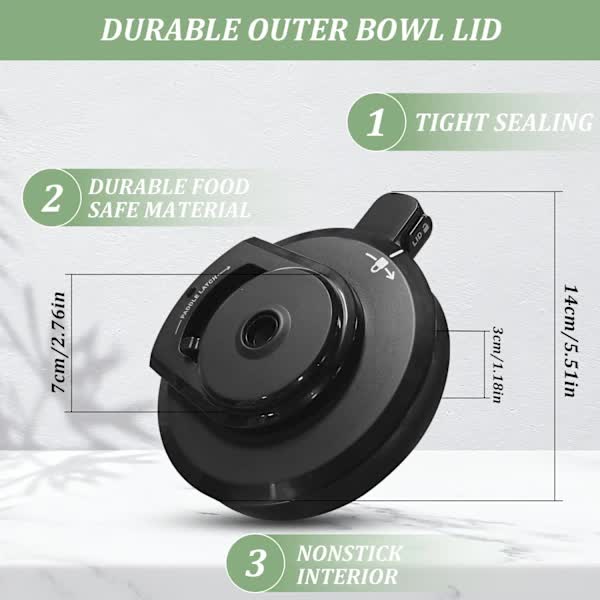 /NN/Outer Lid for Ninja Ice Creami Maker Compatible with NC299AMZ/NC301/NC300 (No Paddle) Reusable Replacement Lid Accessory{F2}