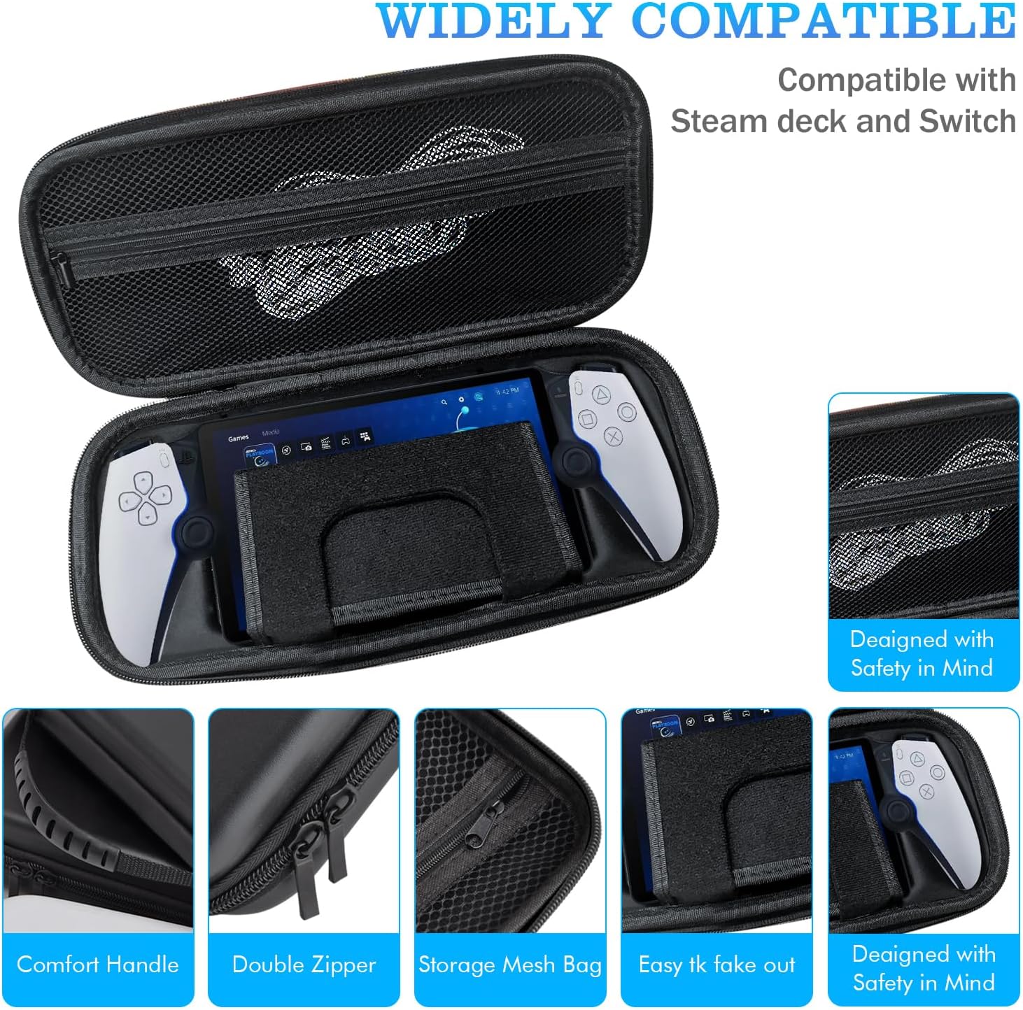 Hard Travel Case for PlayStation Portal Case, Travel-Friendly Protective Storage Case for PS Portal Case