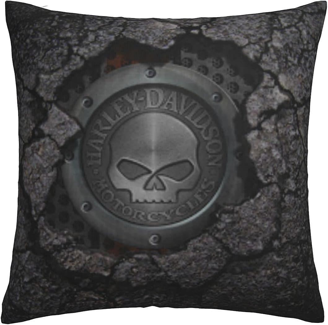 Decorative Pillowcase Harley Davidson Warm and Soft Pillowcase for Decorative Pillowcases in Bed Sofa Outdoor Cushion (H-400)