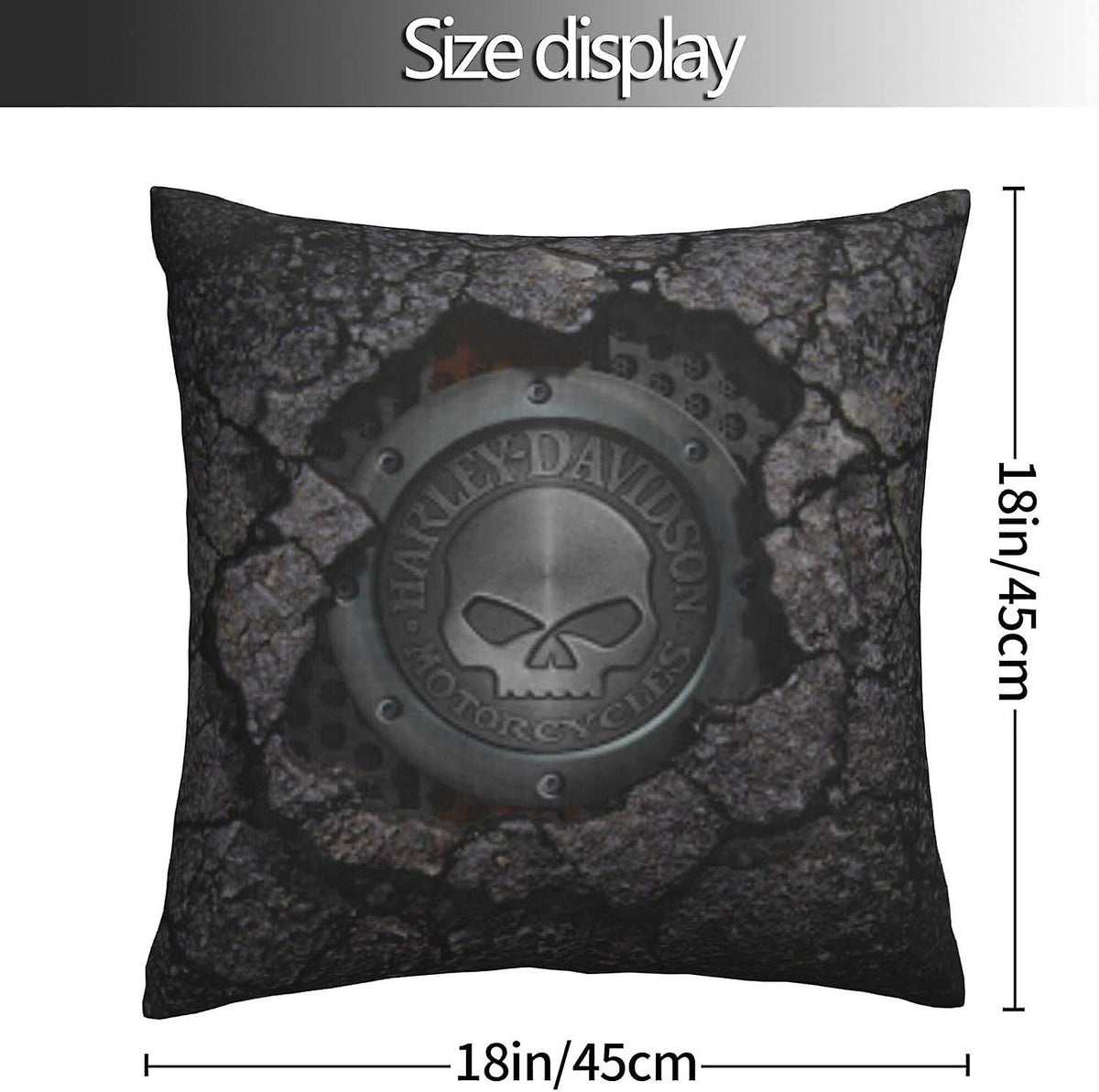 Decorative Pillowcase Harley Davidson Warm and Soft Pillowcase for Decorative Pillowcases in Bed Sofa Outdoor Cushion (H-400)