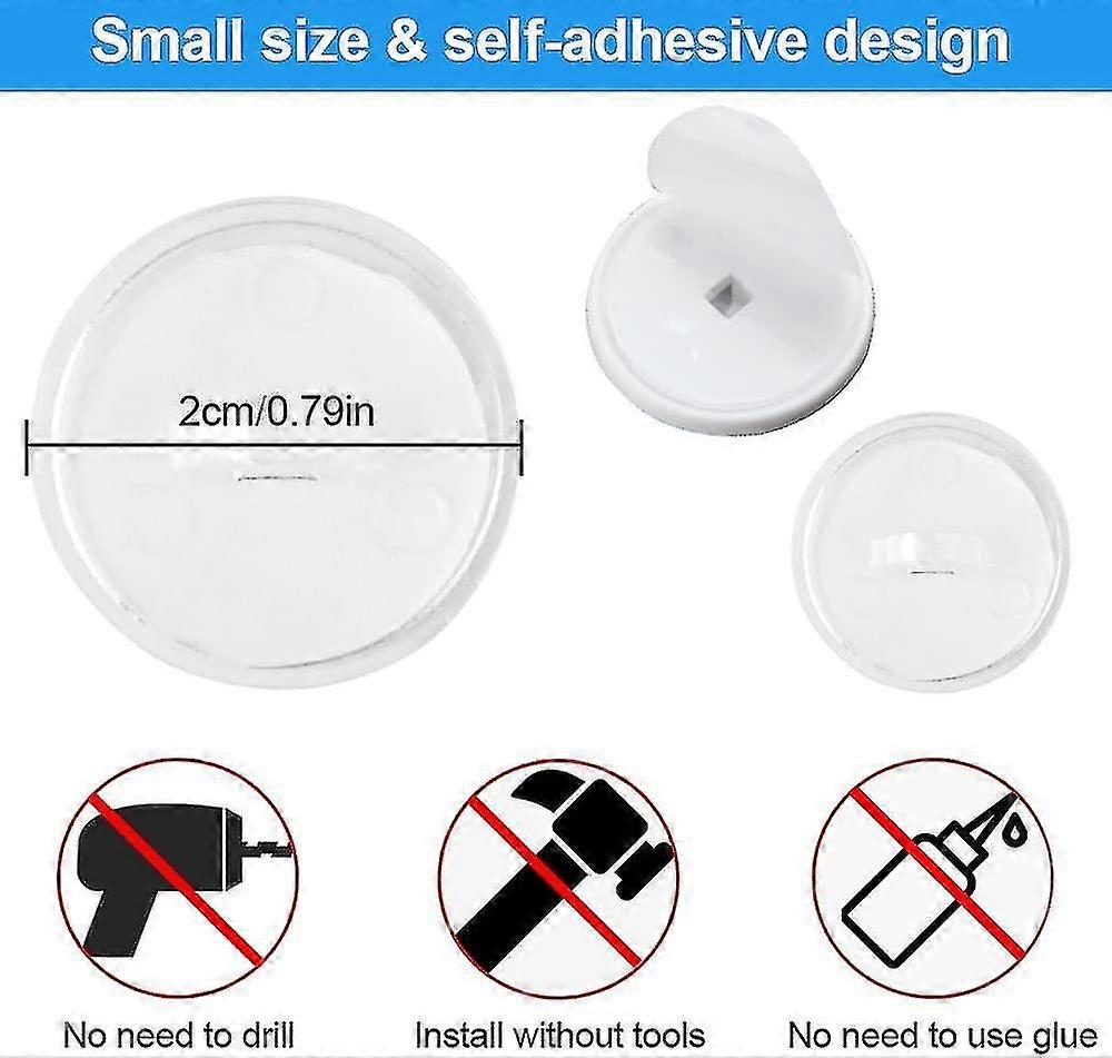 50 pcs Ceiling Hook Self-Adhesive Hook 20mm Plastic Hook Without Drilling Hook Ceiling Fixation Self-Adhesive Wall Hook Ceiling Suspension Hook Shibaod_max