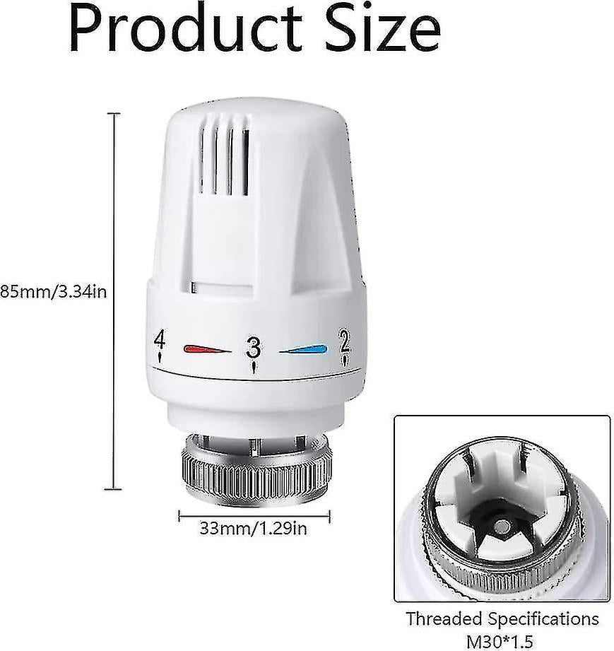 Thermostatic Head 4 Parts Thermostat M 30 X 1.5 Radiator Valve Replacement Head With Antifreeze—yux