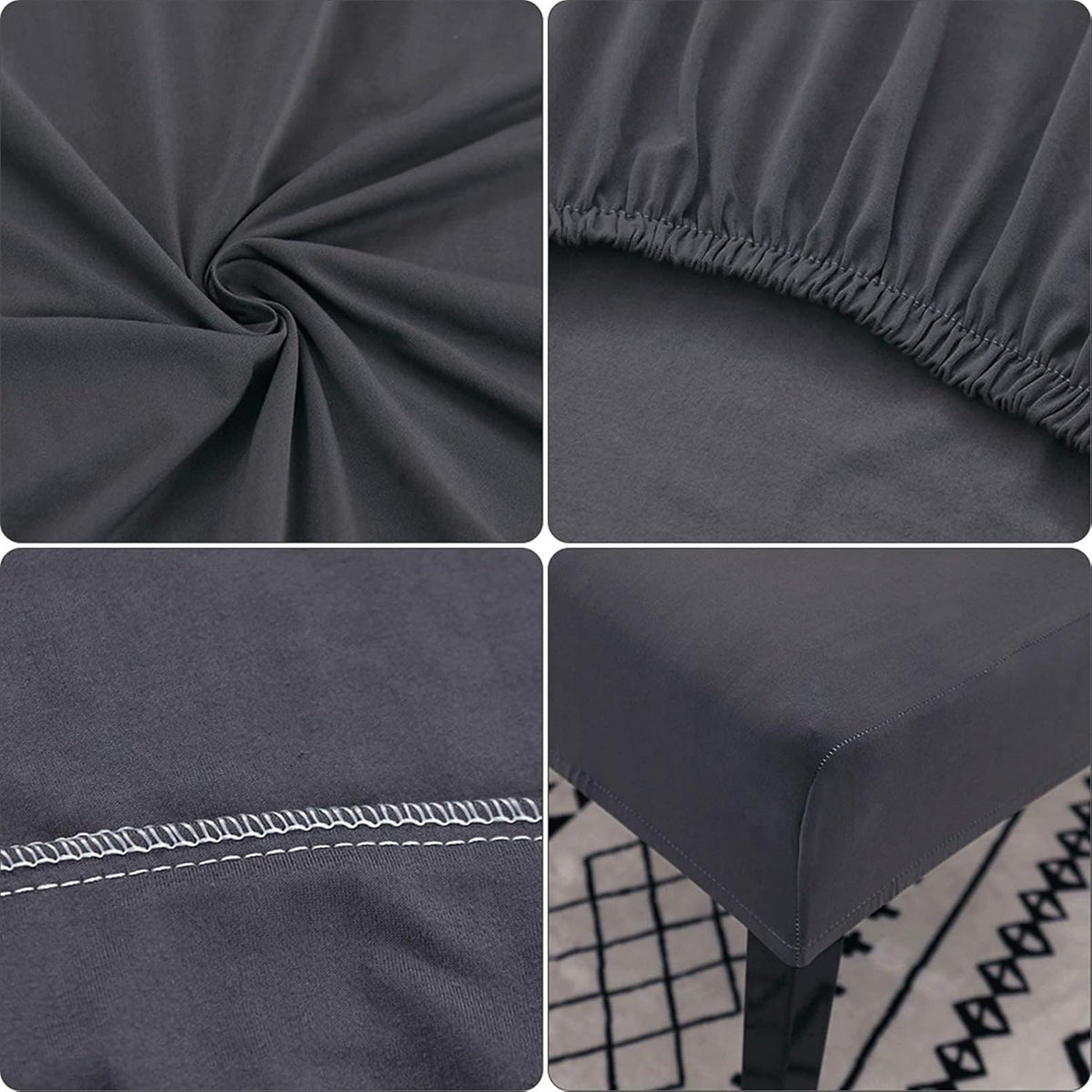 Chair Covers Set of 4 or 6, Stretch Removable Washable Chair Covers Decoration Slipcovers Seat Covers for Hotel grey-tfrf grey 6pcs