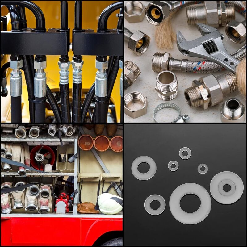 500 Pieces Nylon Flat Washers, Flat Washers Insulation Round Spacer Plumbing Assortment Kit - White, M2/M2.5/M3/M4/M5/M6/M8/M10