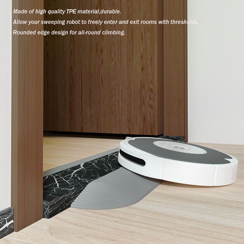 Replacement ramp for robot vacuum cleaner, threshold ramp for doors, gray