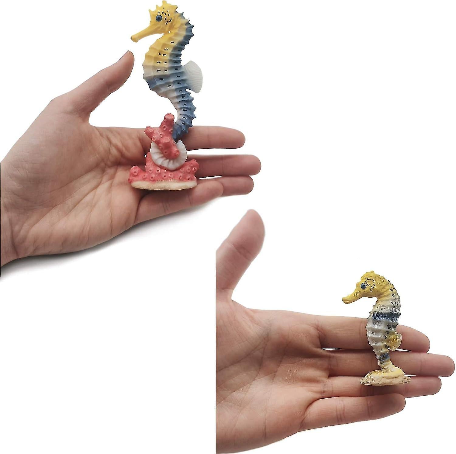 Aquarium Seahorse Decoration Resin Seahorse Statue Ornament Aquarium - 2 Pieces