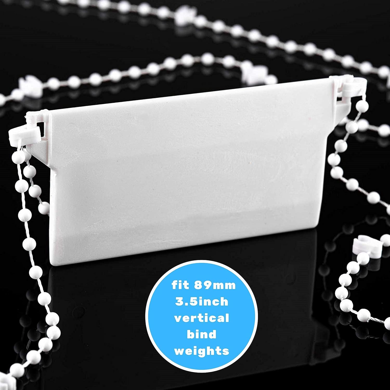 Bottom chain for vertical blinds for 89 mm slats, 20 meters, 200 clips—yux