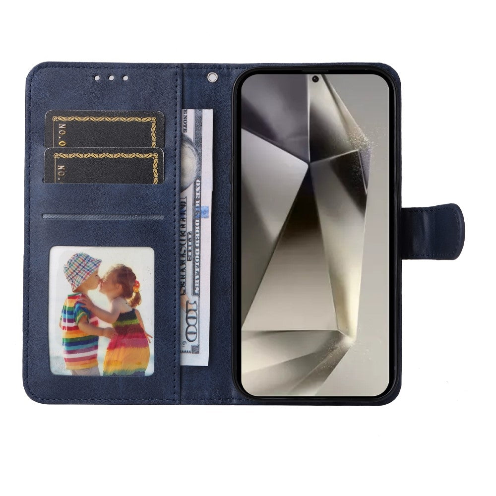 SKALO Samsung S25 Ultra PU Leather Wallet Case - Multiple Colors Blue_max Blue