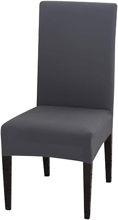 Chair Covers Set of 4 or 6, Stretch Removable Washable Chair Covers Decoration Protection Seat Covers for Hotel grey-tfrf grey 4pcs