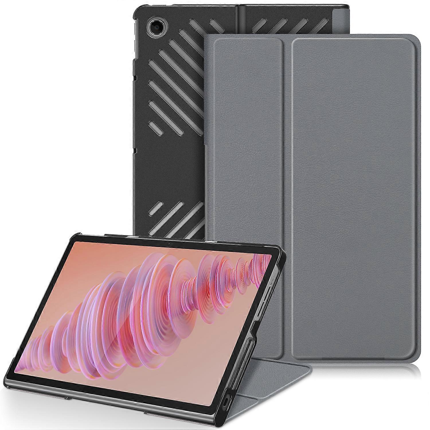 Protective Stand for Lenovo Tab Plus 11.5 inch TB351FU with Heat Dissipation in Leather Grey Grey