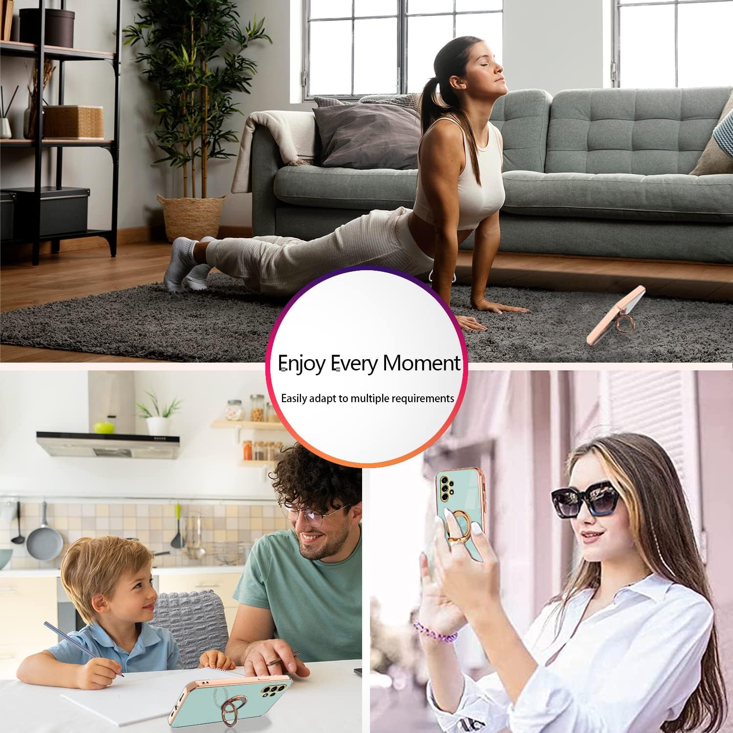 Case for Samsung Galaxy A32 5G (Green), Samsung A32 5G Case Shockproof, Plating 360 Degree Protection Magnetic Case Car Holder Case_yux