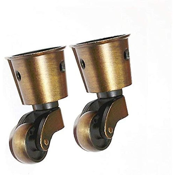 Set of 2 Brass Casters, High Load Capacity, Universal Furniture Casters (FMY)_YF