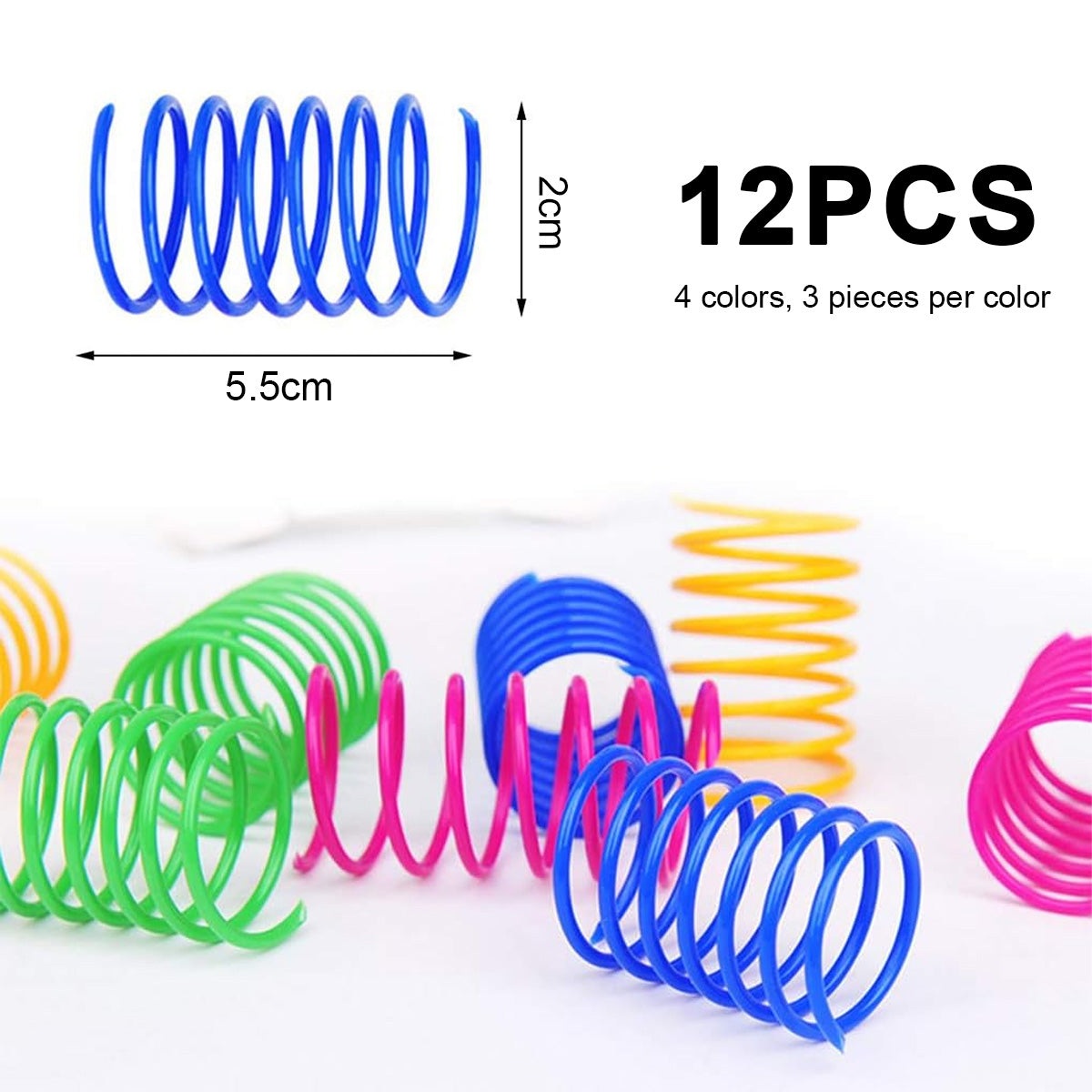 Cat Spiral Spring, Creative Toy to Pass the Time and Keep Shape Interactive Durable Heavy Duty Plastic Colorful Toy for Rocking
