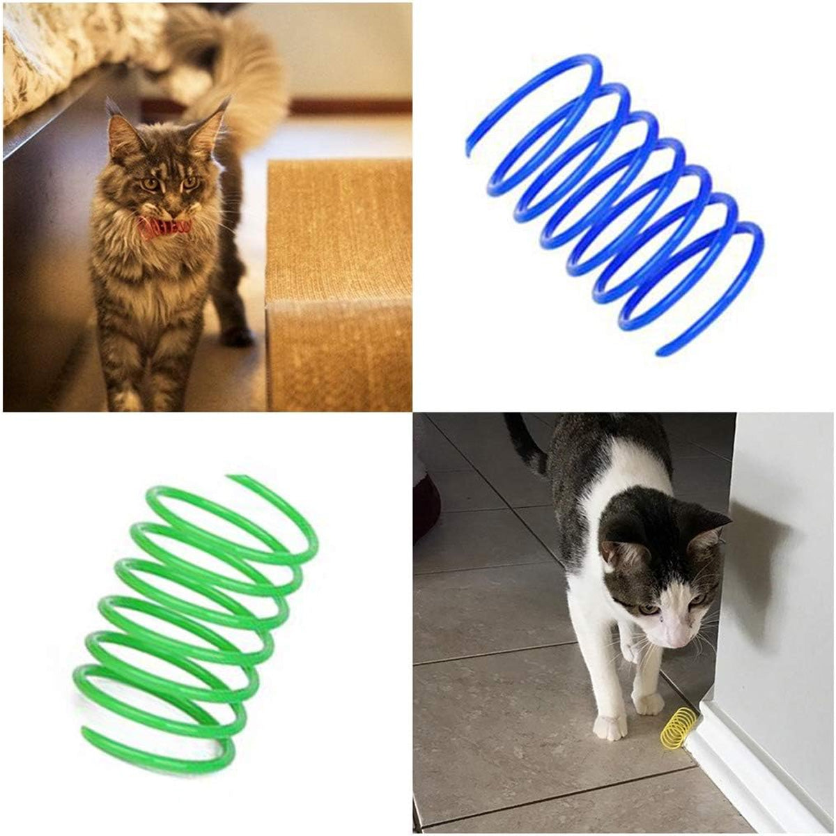 Cat Spiral Spring, Creative Toy to Pass the Time and Keep Shape Interactive Durable Heavy Duty Plastic Colorful Toy for Rocking