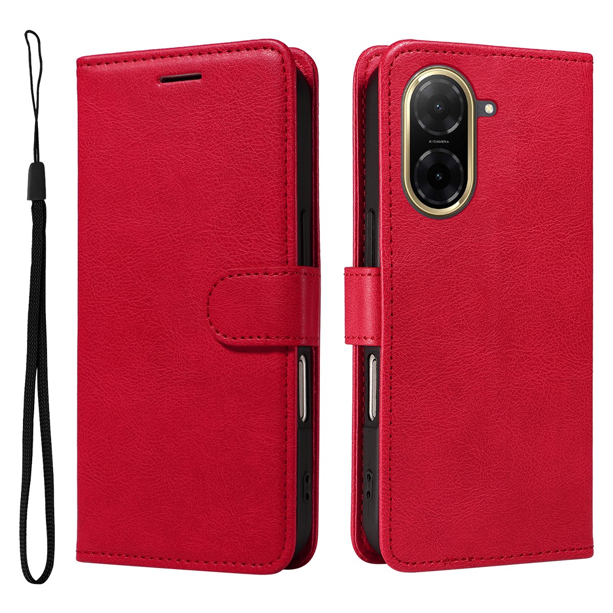 SKALO Xiaomi Redmi A5 4G PU Leather Wallet Case - More Colors_MGF Red Red