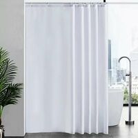 pc mildew resistant shower curtain washable waterproof fabric large polyester shower curtains for bathtub or bathroom white 200x220cm