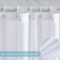 pc mildew resistant shower curtain washable waterproof fabric large polyester shower curtains for bathtub or bathroom white 200x220cm
