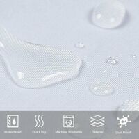 pc mildew resistant shower curtain washable waterproof fabric large polyester shower curtains for bathtub or bathroom white 200x220cm