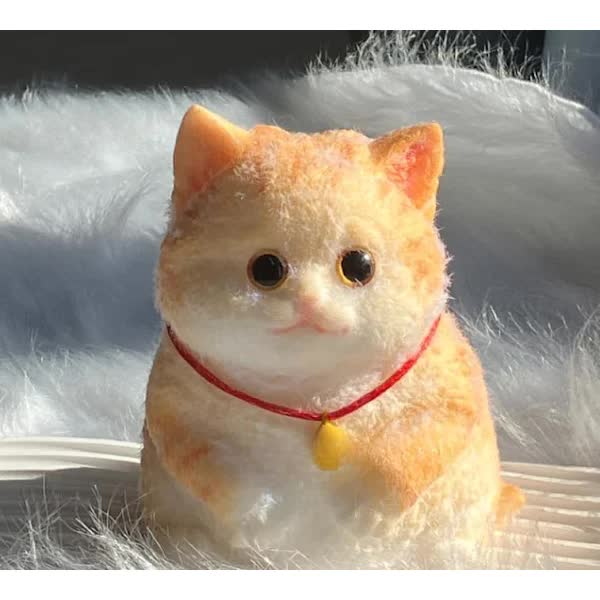 Large Taba Squishy Cat, Taba Cat Squishy Squeeze Toys, Adorable Squishy Cat, Squishy Rubber Cat, for Party and Birthday or Christmas (Orange)