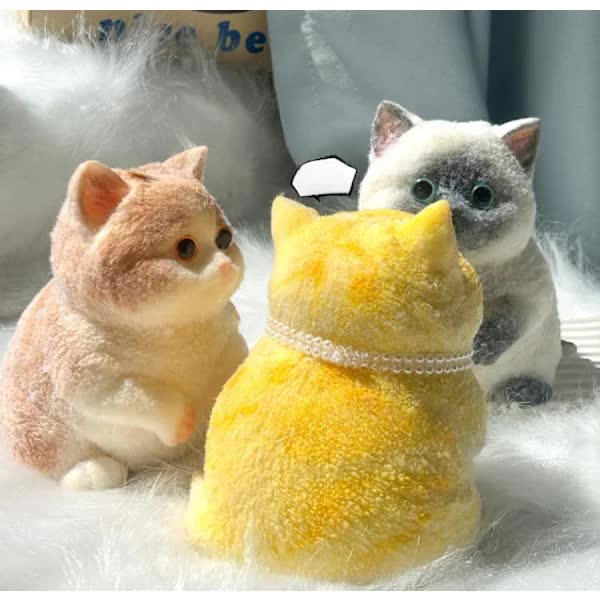 Large Taba Squishy Cat, Taba Cat Squishy Squeeze Toys, Adorable Squishy Cat, Squishy Rubber Cat, for Party and Birthday or Christmas (Orange)