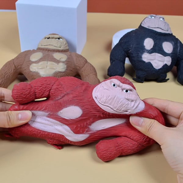Stretchy monkey toys, Splat monkey stress toy, Squeeze monkey splat toys, stress relief fidget toys stress squeeze gorilla toys brown Brown