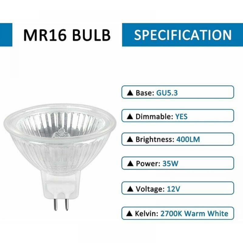 GU5.3 35W 12V Halogen lamp, MR16 Halogen Spot lamp, 6-pack