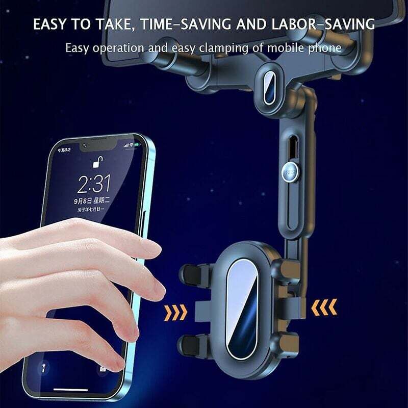 Car Rearview Mirror Phone Holder 360 Rotating Navigation Mount for Car