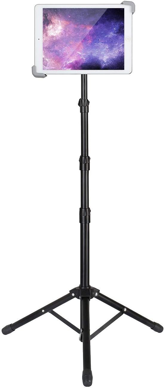 Compatible with iPad Stand, Height Adjustable iPad Holder Stand &amp; Floor iPad Stand with 360° Rotating iPad Stand Mount