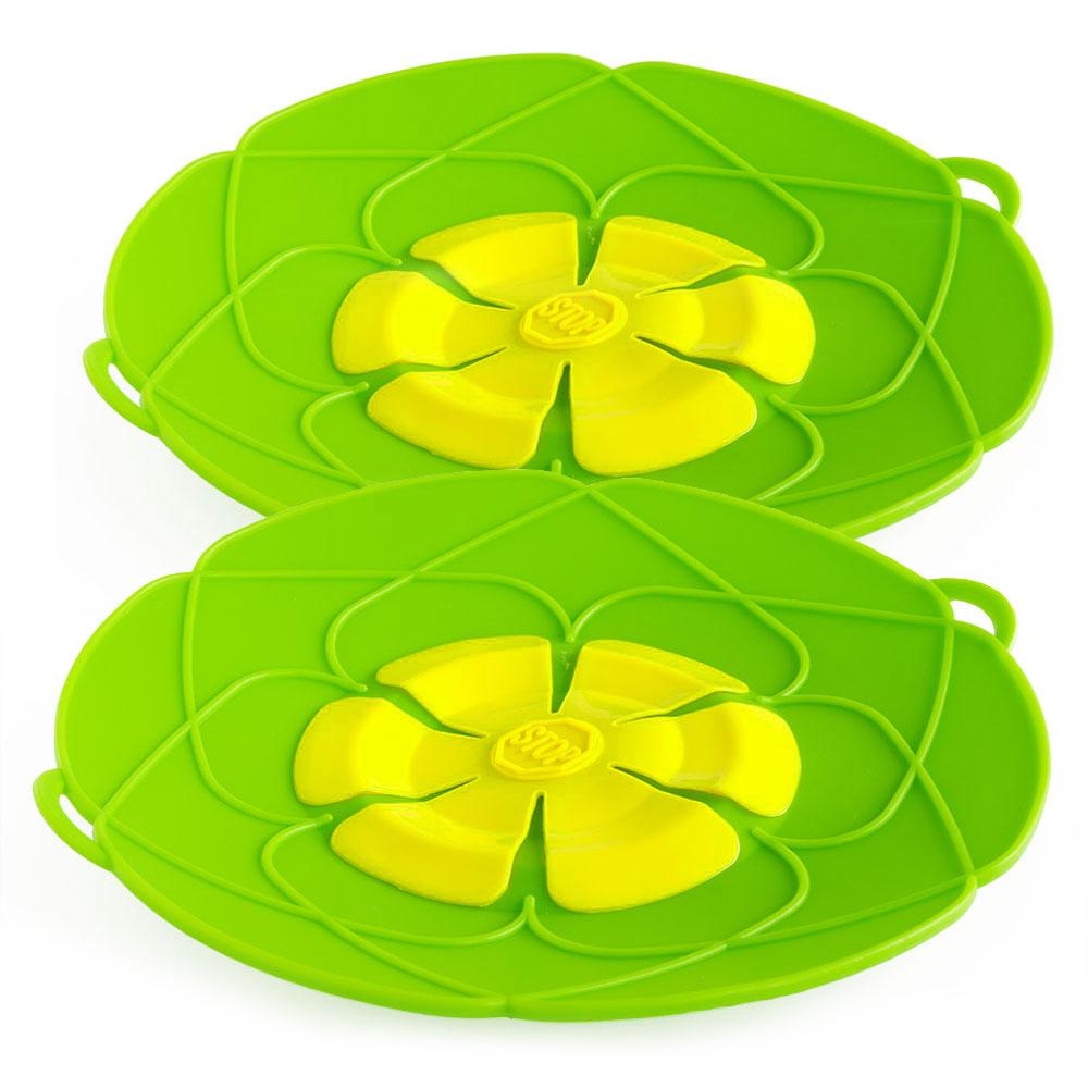2-pack Silicone Overcooking Protection / Multi-Cover - Multiple Colors Green Green
