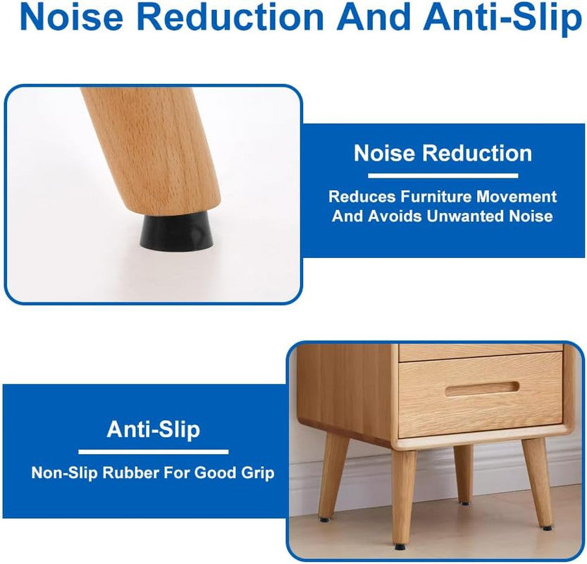 50 pieces rubber feet for cutting boards with stainless steel screws, rubber buffer, screw-proof rubber feet