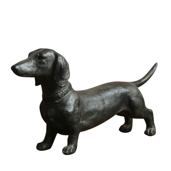 Resin Dachshund Ornament Dachshund Statue Ornament Dog Antique Collectible