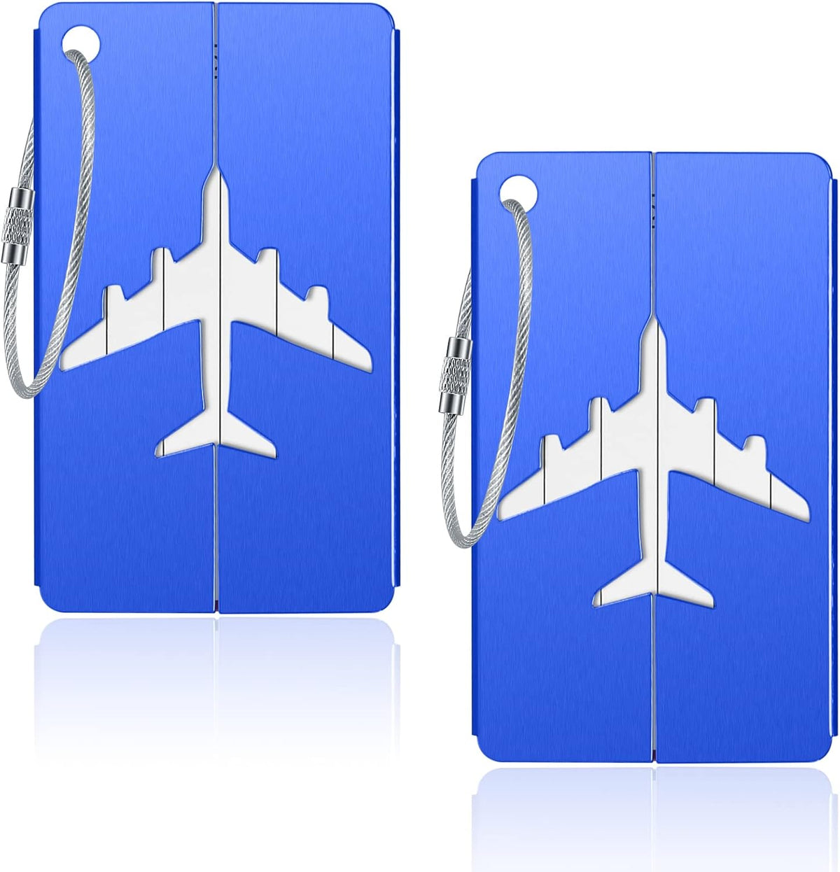 pcs Luggage Tags, Suitcase Tags, Luggage Labels Tags Aluminum Metal with Name ID Address Card