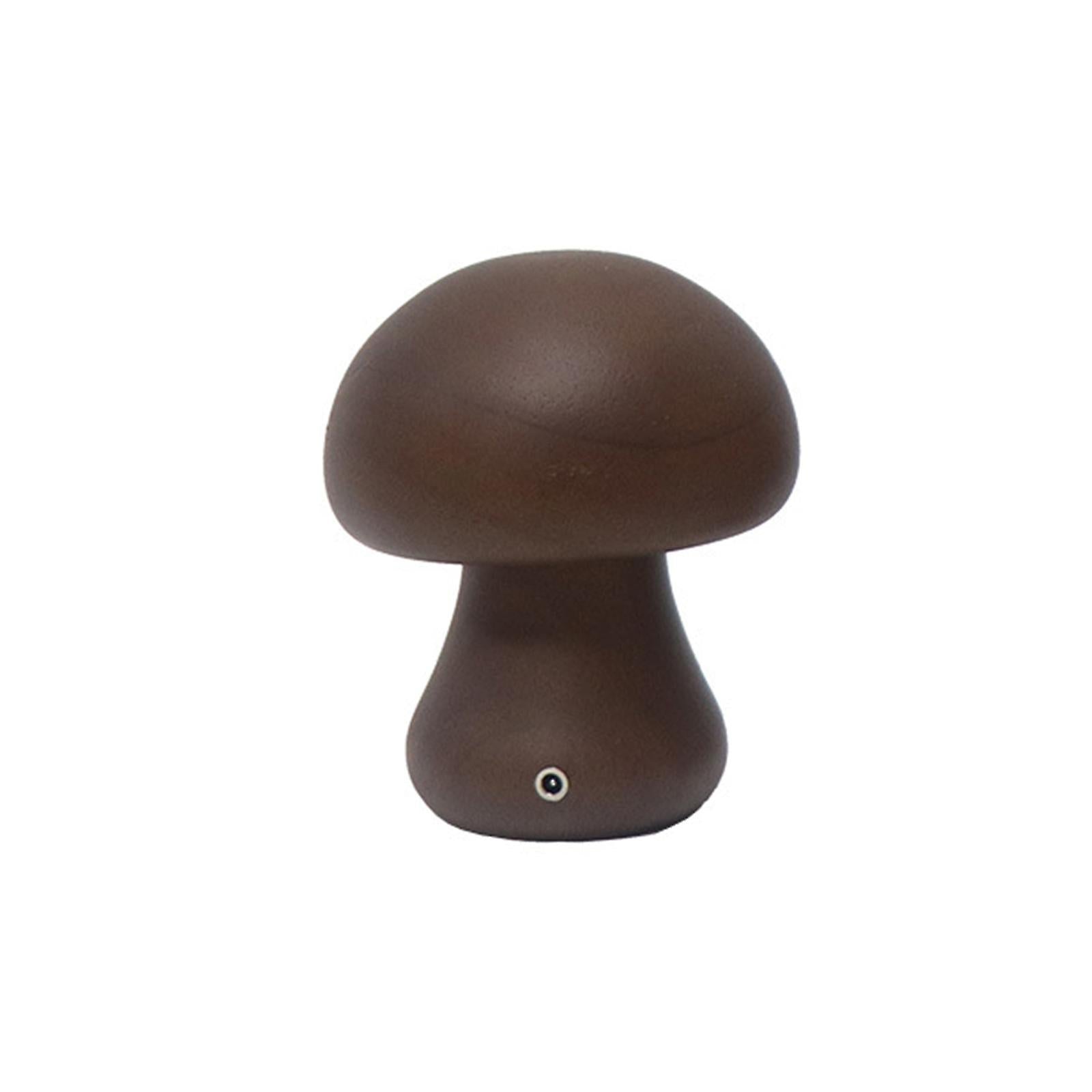 Mushroom Lamp Rechargeable Portable Night Light - Wooden Lamp Bedroom Lamp Bedside Table Lamp Coffee