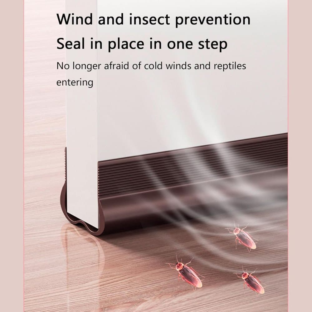 Soundproofing Door Strip - Door Bottom Sealing Strip - White - 93 cm - For Draught, Sound and Dust Insulation