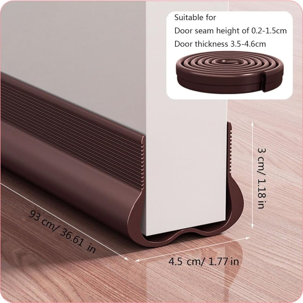 Soundproofing Door Strip - Door Bottom Sealing Strip - White - 93 cm - For Draught, Sound and Dust Insulation