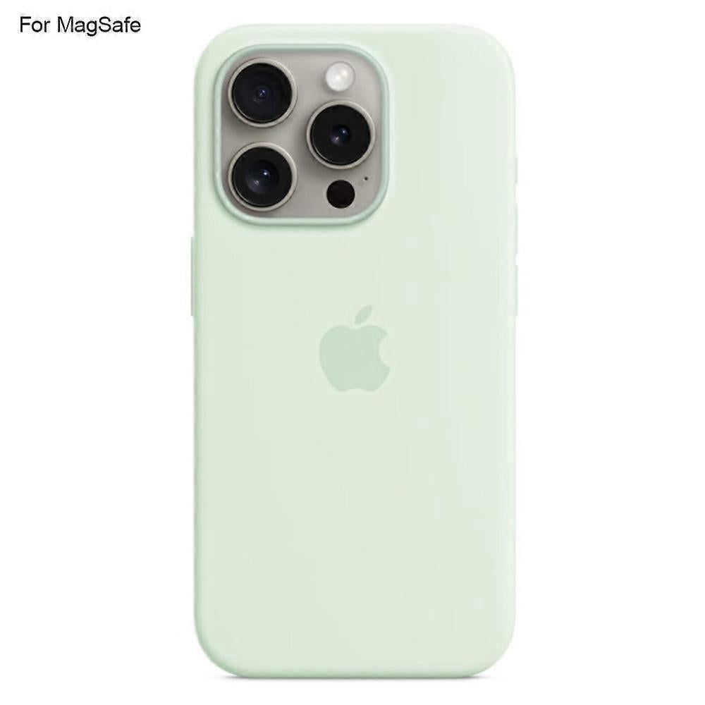 Compatible with iPhone 15 Pro Case MagSafe Liquid Silicone Back [Induction Popover] - Perfect Mint Green_MGF Mint Green