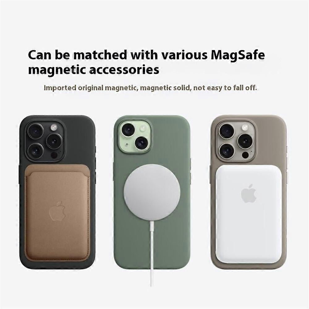 Compatible with iPhone 15 Pro Case MagSafe Liquid Silicone Back [Induction Popover] - Perfect Mint Green_MGF Mint Green