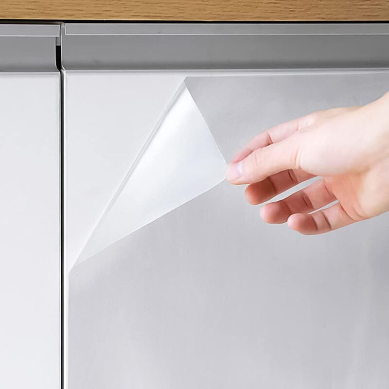 Transparent Self-Adhesive Film 45x500cm Oil-Resistant Waterproof Vinyl Roll Stickers for Kitchen Wall Furniture Protection Decorative Film