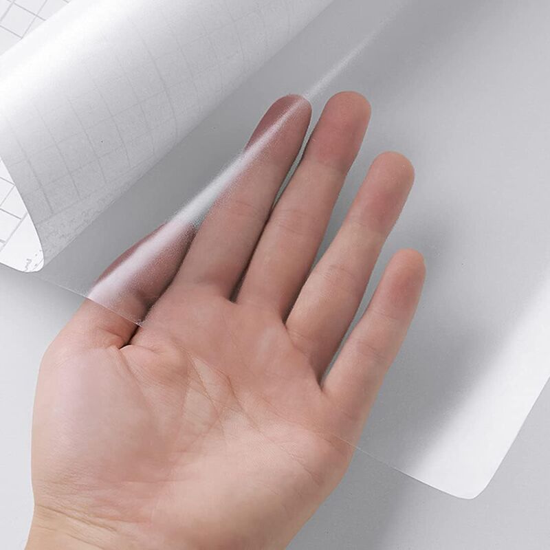 Transparent Self-Adhesive Film 45x500cm Oil-Resistant Waterproof Vinyl Roll Stickers for Kitchen Wall Furniture Protection Decorative Film