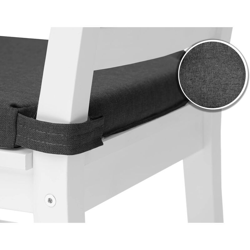 Set of 4 trapezoidal chair cushions, comfortable seat, with inner and outer Velcro. Dimensions: 42 (back) 35 (front) x_tfrf