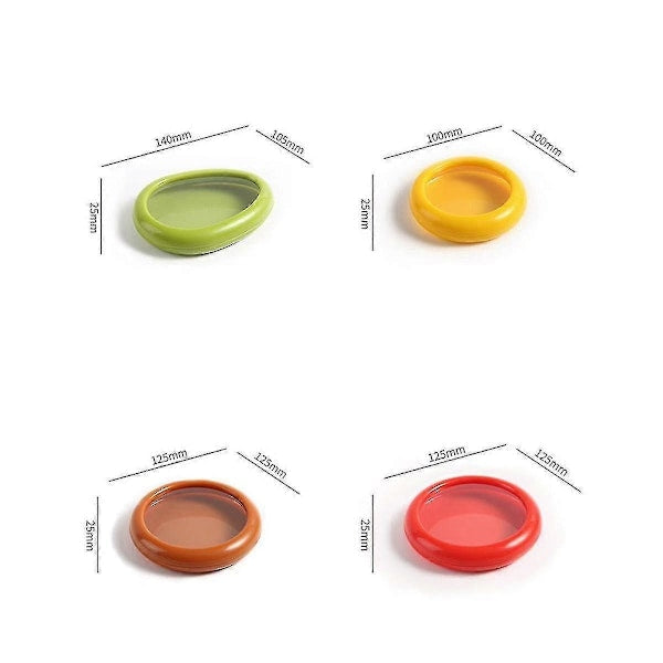 4pcs Pod Compatible with Avocado Lemon Tomato Saver and Storage Reusable Container Food Storage Box As Shown