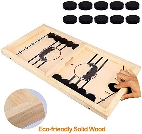 Fast Sling Puck Game, Wooden Hockey Game, Super Football Table A