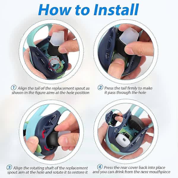 pcs Replacement Nozzles for Contigo Lids, BPA-Free Lid Parts with Wrench